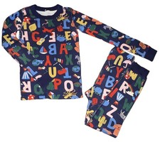 Hanna Andersson Alphabet Letters Organic Cotton 2pc pajama set 130 cm Sz8