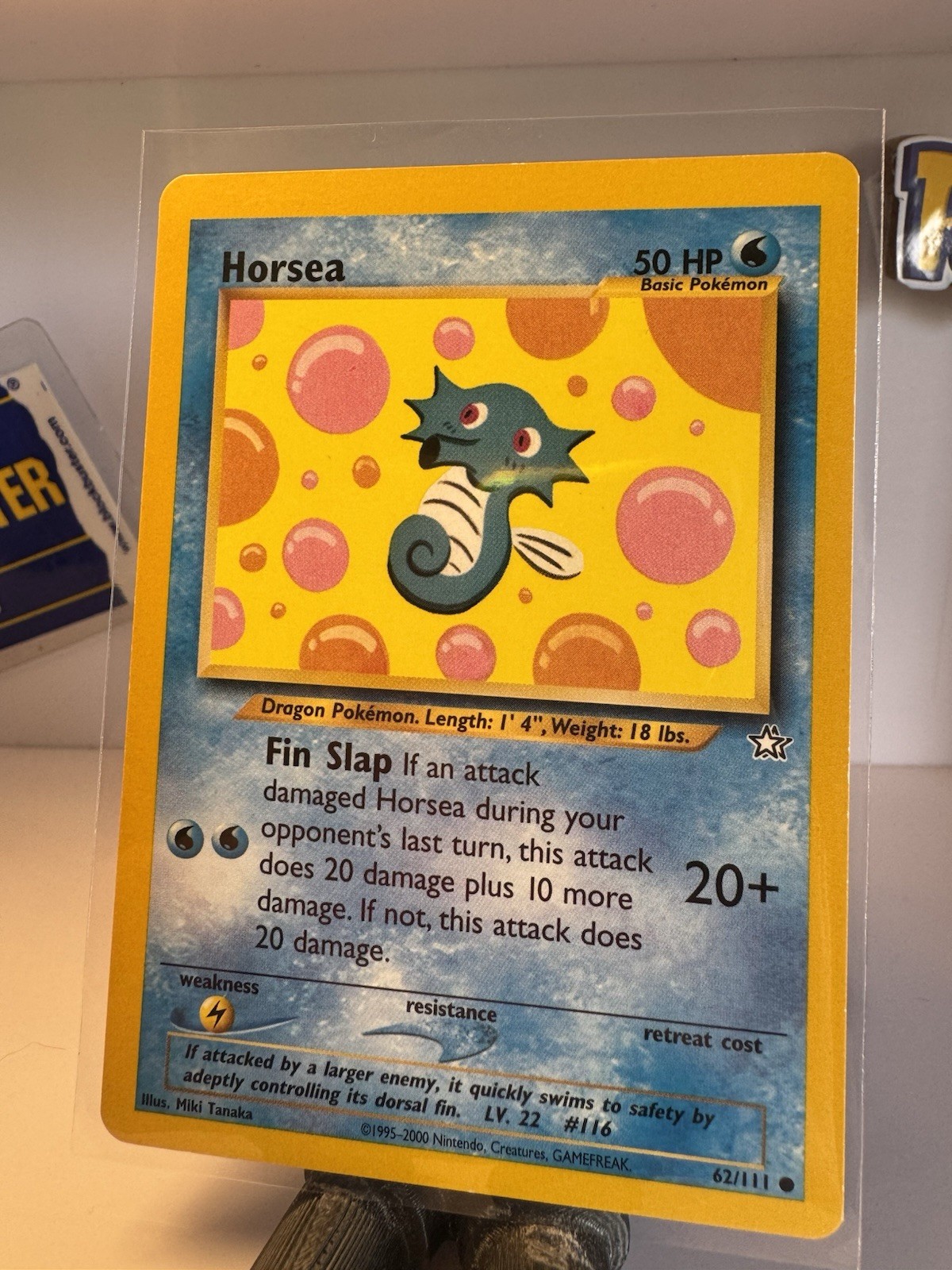 Horsea 62/111 Pokemon Neo Genesis Vintage Common Tanaka Art VLP