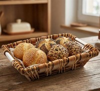 Weidenschale Dekoschale Schale Aus Weide Seegras Holz 39X28 Cm, Obstschale