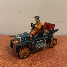 Vintage 1940s TKK Tin Roadster Friction Car With Driver Nice Shape Rare 