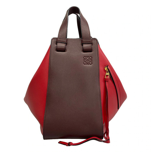 LOEWE Hammock Bag Medium Red Bordeaux Calf Skin Handbag