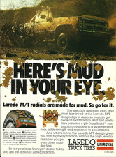 1992 Laredo Truck Tires Offroad Chevy Silverado Mud In Your Eye Vintage Print Ad 1992 Laredo Truck Tires Offroad Chevy Silverado Mud In Your Eye Vintage Print Ad