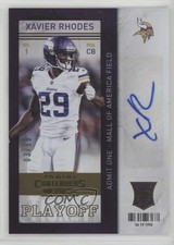 2013 Contenders Short Print Rookies Playoff Ticket 3/99 Xavier Rhodes Auto 0r4