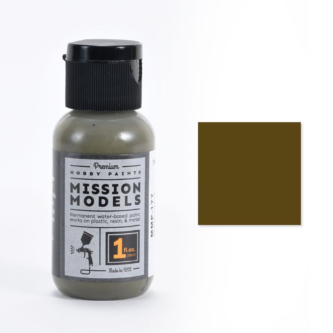 Акриловая краска Mission Models MMP-177 Gelbolive, 1 унция (30 мл)