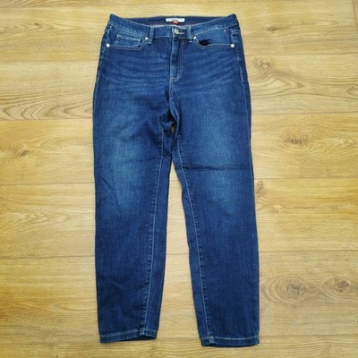 Tommy Hilfiger Tribeca Jeans Damen W30 L27 Blau Mom Fit High Rise Tapered Leg