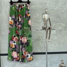 Zara Floral Print Wide Leg Palazzo Pants M