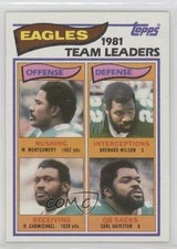 1982 Topps Team Leaders Brenard Wilson Carl Hairston Wilbert Montgomery HOF 2k3