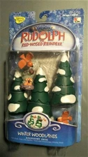 Rudolph Red Nosed Reindeer Memory Lane Birds Nest Winter Woodlands NIP