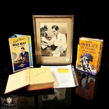 LOWELL THOMAS Signed 1st Edition Lot JSA Lawrence Arabia NBC Sunoco Photo RARE!!