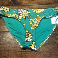 Gibson  Latimer XL Bikini Bottom Green Floral Mid Rise Medium Coverage Swimsuit