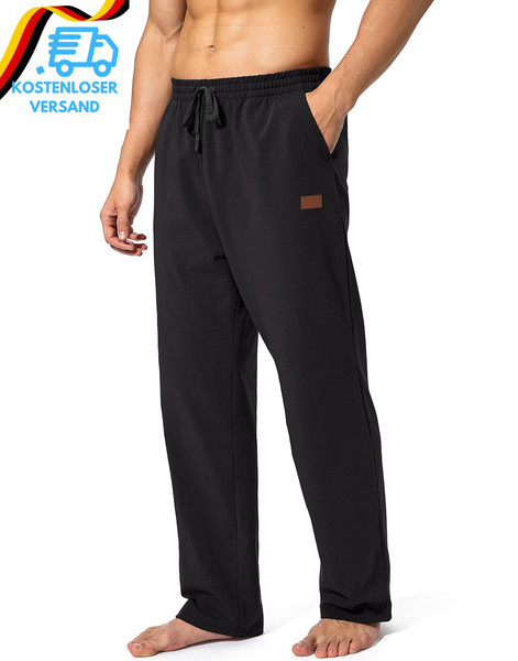 Hmiya Jogginghose Herren Baumwolle Sporthose Lange Sweathose Atmungsaktiv Traini-image