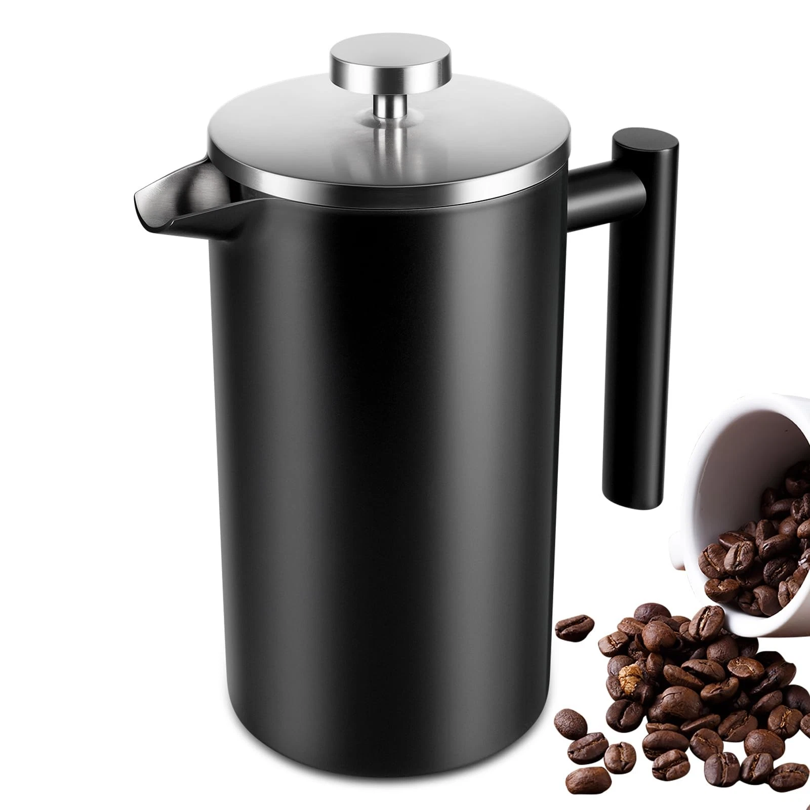 34oz Large French Press Stainless Steel Insulated French Press Coffee Maker