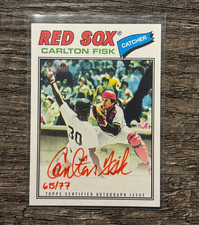 Carlton Fisk 2026 Topps Heritage Real One Red Ink Autograph 65/77