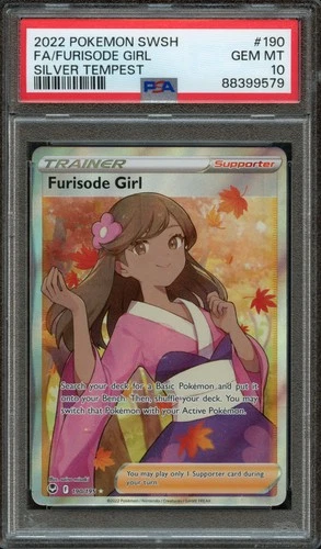 PM - 2022 - POKEMON SWSH SILVER TEMPEST - #190 - FURISODE GIRL - PSA 10