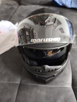 Marushin FlipUp M-410, matt KLAPPHELM SCHWARZ MOTORRAD SYSTEM HELM  SONNENBLENDE