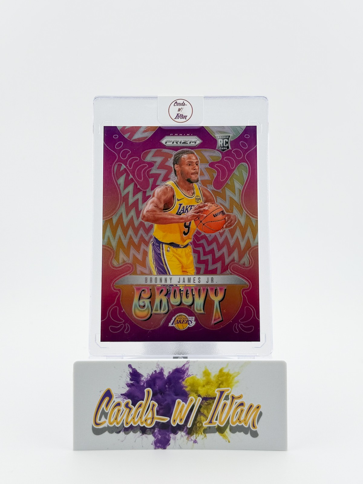 2024-25 Panini Prizm #29 Bronny James Jr. Groovy Los Angeles Lakers