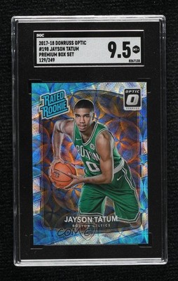 2017 Donruss Optic Premium Box Set Prizm /249 Jayson Tatum SGC 9.5 Rookie RC 8iv