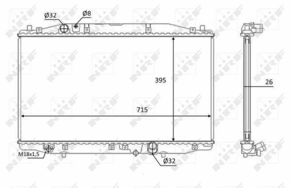 Nrf KüHler WasserküHler MotorküHlung MotorküHler 58452-image