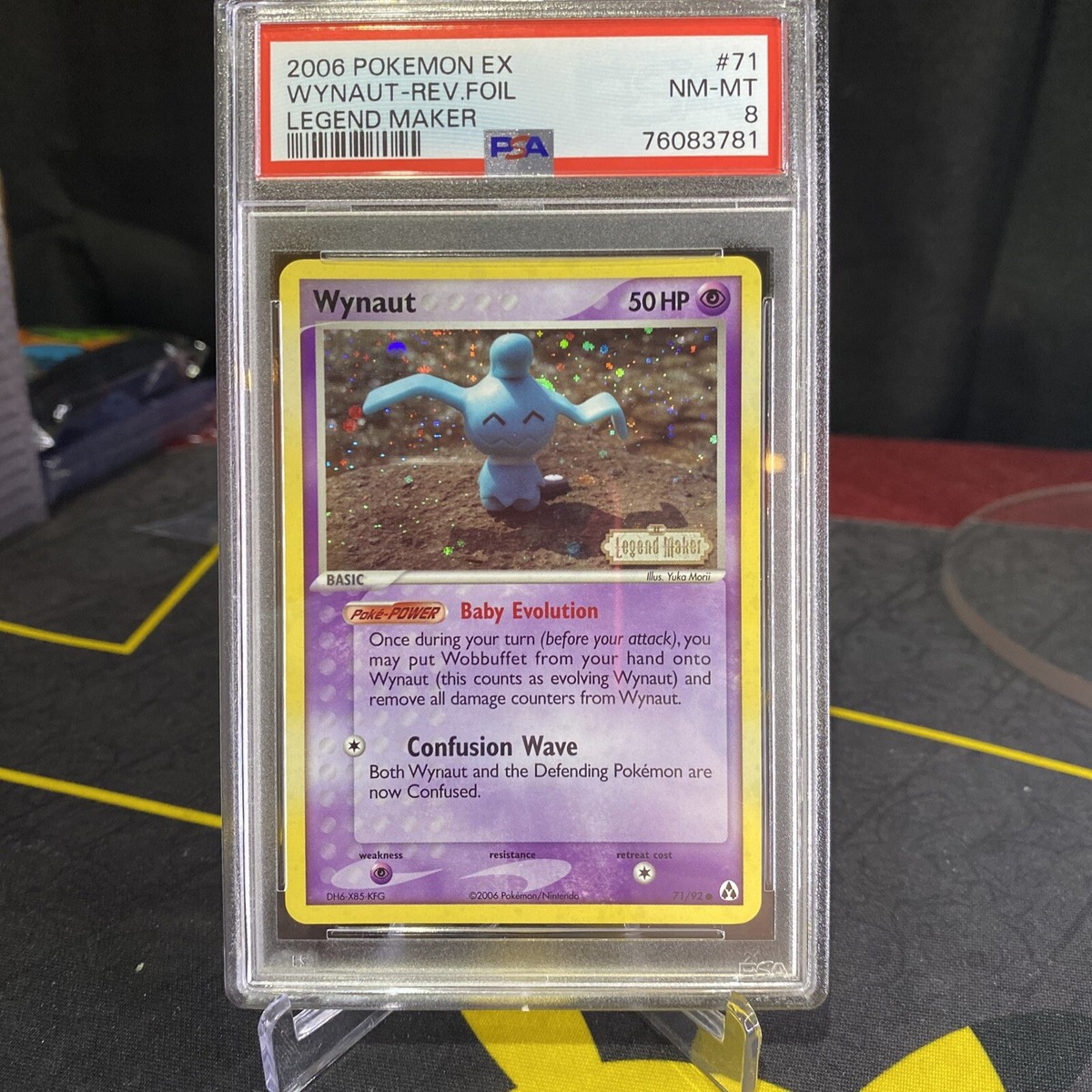 2006 Pokemon EX Legend Maker Wynaut Reverse Foil 71/92 PSA 8 | eBay