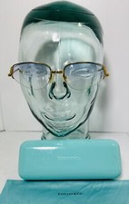 TIFFANY Lunettes OVAL Eyeglasses Mod T317 NYL 23K Gold Plated 56   16