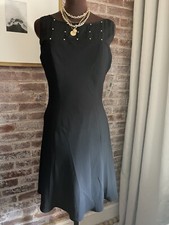 New! Evan-Picone Little Black Dress A-Line Midi Sleeveless Bold Beginnings 12P