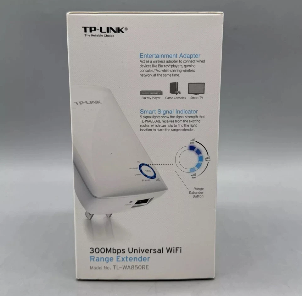 TP-Link TL-WA850RE N300 300Mbps Universal WiFi Range Extender, Repeater, Booster - Image 2 of 4