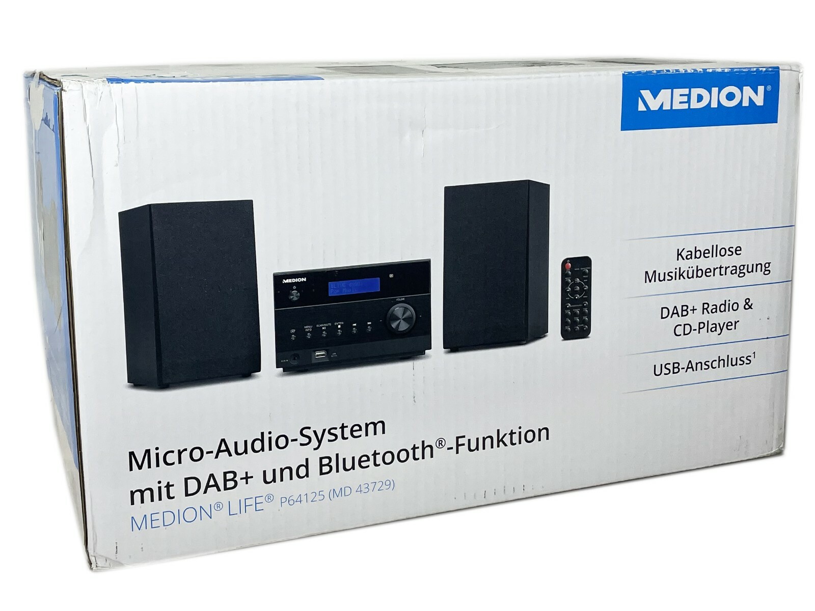 Medion Micro Audio System Md 43729 MEDION Micro Audio System DAB+ Bluetooth Radio CD-Player Stereoanlage