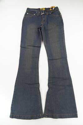 Screw Threads Jeans Britney W27 L34 27/34 blau stonewash Schlaghose Denim C514
