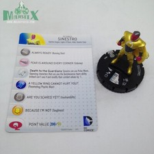 Heroclix Justice League: Trinity War set Sinestro 049 Rare figure w/card 