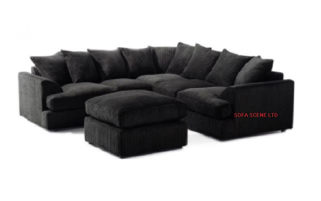 Ebay jumbo sale cord corner sofa