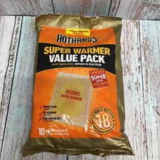 10 Hothands Body & Hand Super Warmers - Long Lasting Safe Natural Odorless Air