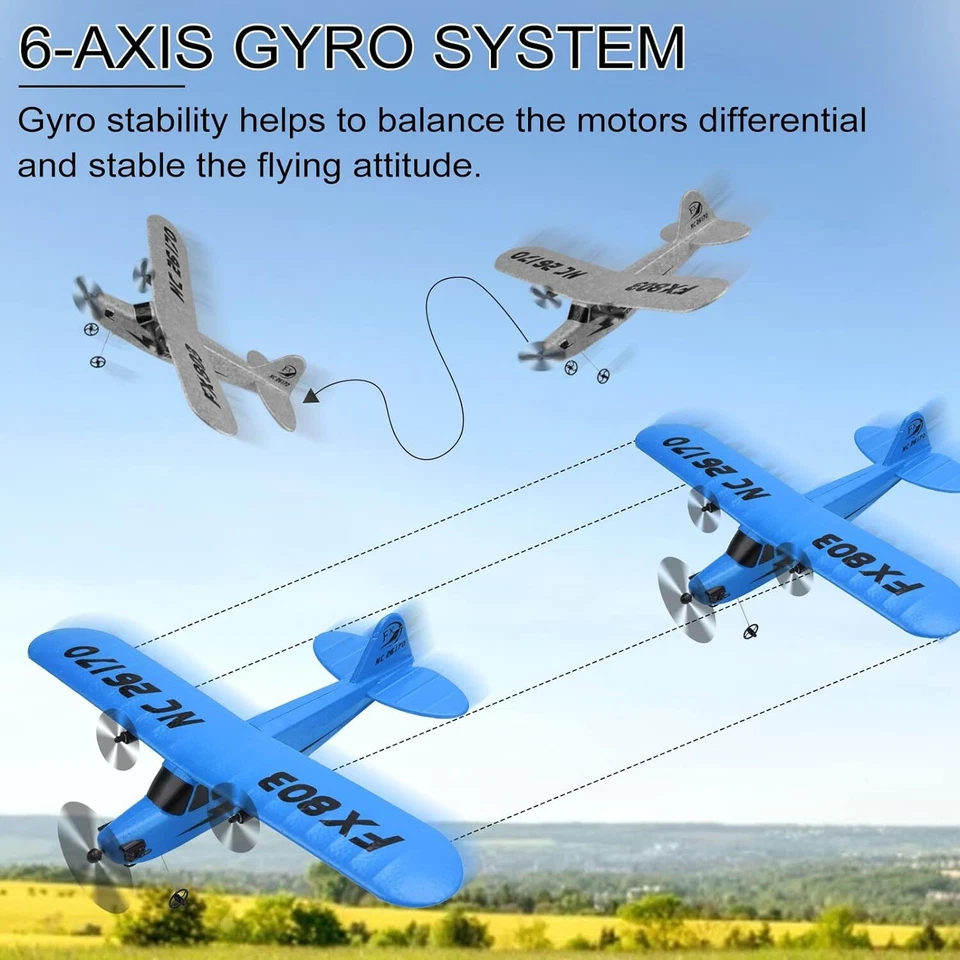 2.4GHz 2CH EPP Remote Control Airplane Rc Plane RTF Outdoor Jet Fighter 14+ Gift - Image 2 of 4