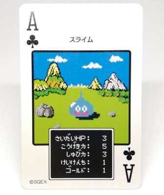 Club 1 A Ace Slime Dragon Quest Dot Monster Spielkarten Trump Square Enix