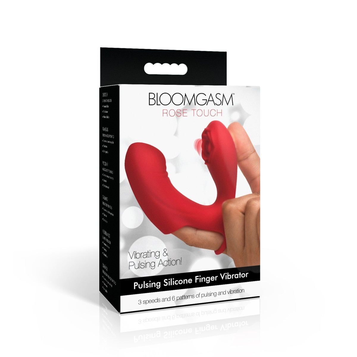 Bloomgasm Rose Touch Pulsing Rechargeable Silicone Finger Vibrator
