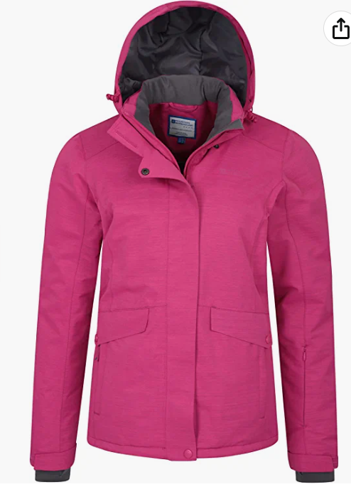 NEW Mountain Warehouse Womens Ski Jacket Coat Snowfall Textured Pink ALL  SIZES