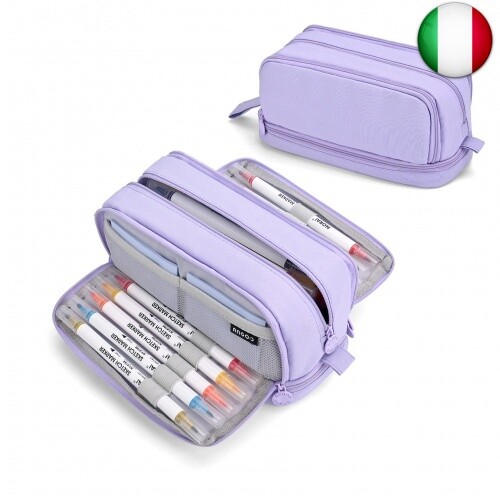 Astuccio Astuccio Grande Capacità Astucci Bambini Ragazzo con 4 Scomparti