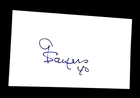 GALE SAYERS HOF RUNNING BACK CHICAGO BEARS SIGNED AUTOGRAPHED INDEX CARD 3X5 D