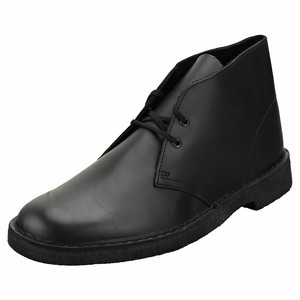 clarks desert boot black leather