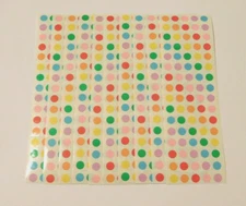 Mrs Grossman's Lot 10 Strips Color Dots 1995 Vintage Stickers Scrapbooking RARE