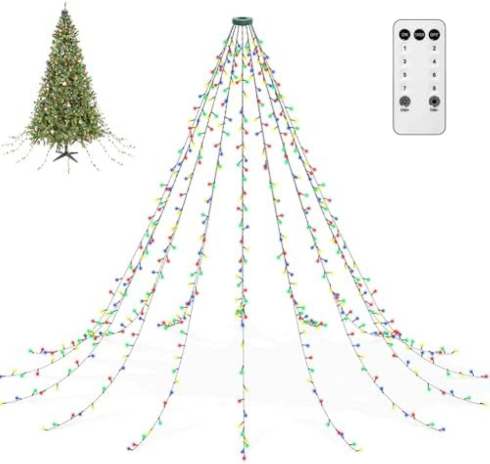 Aneeway 400 LED Luci Natale - 8 Effetti Party per Albero 2m