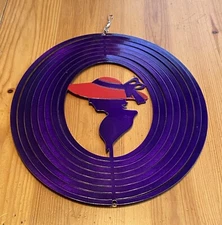 Beautiful Purple Red Hat Society Lady Metal Wind Spinner