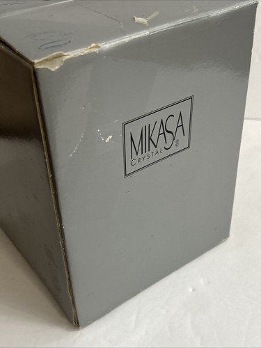 Set of 4 Mikasa Crystal UPTOWN 8 3/8" Iced Goblets EXCELLENT in Box - Picture 13 of 14
