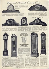 1953 PAPER AD Revere Herschede Chiming Hall Floor Grandfather Clock Digital 