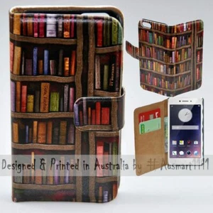 Pour OPPO Series - Bibliothèque Thème Imprimer Wallet Couverture de la mallette de téléphone mobile