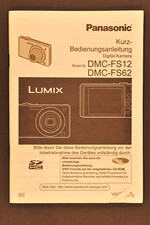 Panasonic Lumix FS 12, FS 62 Instruction Manual (D, F)