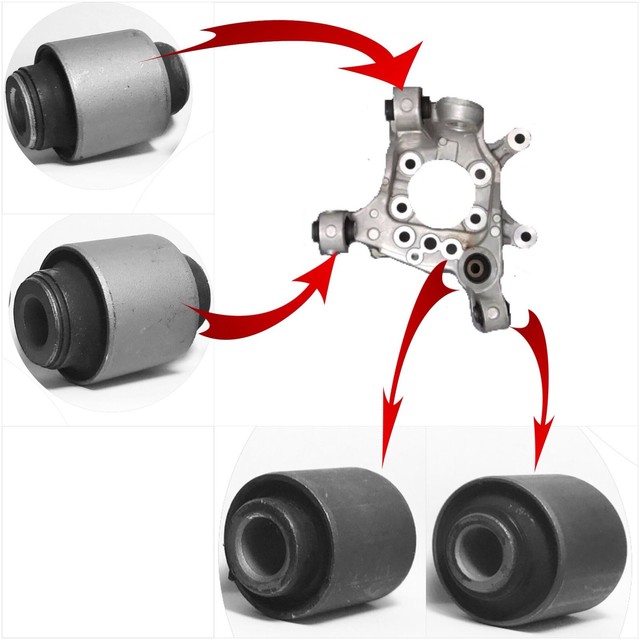 4 REAR SPINDLE KNUCKLE BUSHINGS FOR 20022003200420052006 NISSAN