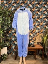 Lilo STITCH sz XL Adult Soft Fleece Lounge Wear Pyjamas All In One Hooded Hood