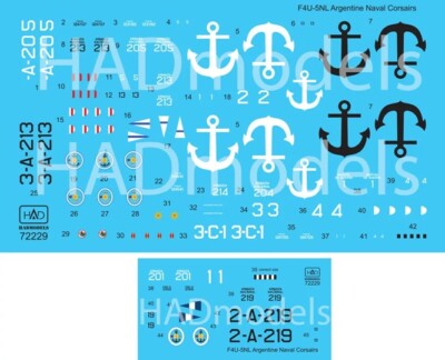 HAD Models HAD72229 - 1/72 F4U-5NL Argentine Naval Corsairs - Neu