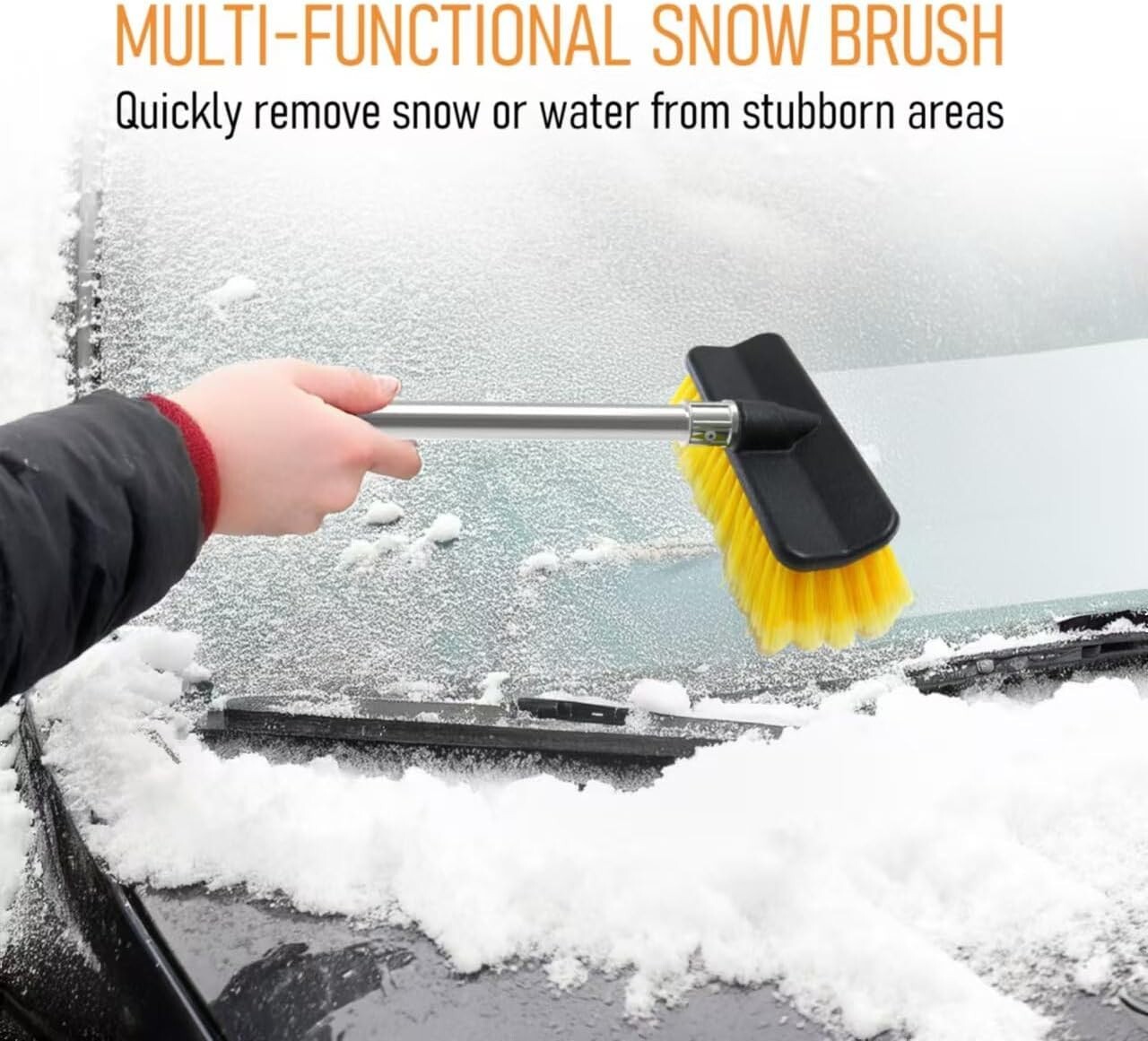 Car Wash Brush Bristle Super Soft Heavy Duty Clean Truck SUV Telescoping Handle