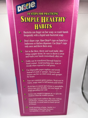Dixie Badezimmer Cold Cups Discontinued Expressions 5oz Refill Wax 100ct Vintage RARE - Bild 6 von 14